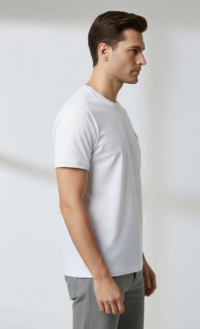 Pamuktan Örme T-shirt - Görsel 2
